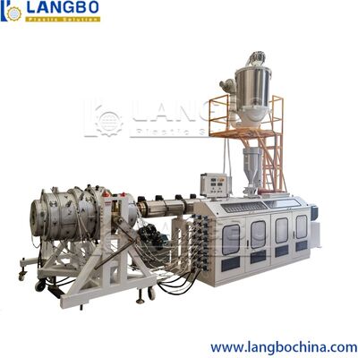 UPVC 75- 250mm Pvc Pipe Extrusion Line Machine Dengan 80/156 Extruder