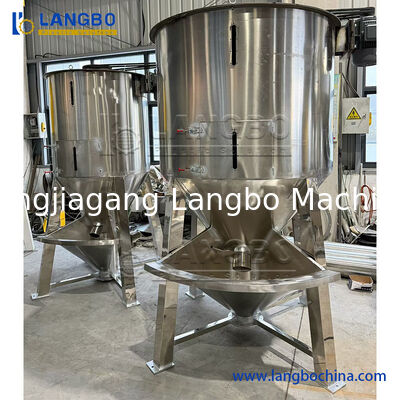 Mesin pencampuran vertikal HDPE LDPE Plastik Pellet Partikel Mesin pencampuran Pengeringan Mixer