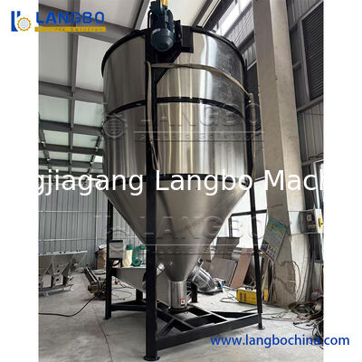 Mesin pencampuran vertikal HDPE LDPE Plastik Pellet Partikel Mesin pencampuran Pengeringan Mixer