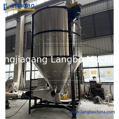 Mesin pencampuran vertikal HDPE LDPE Plastik Pellet Partikel Mesin pencampuran Pengeringan Mixer