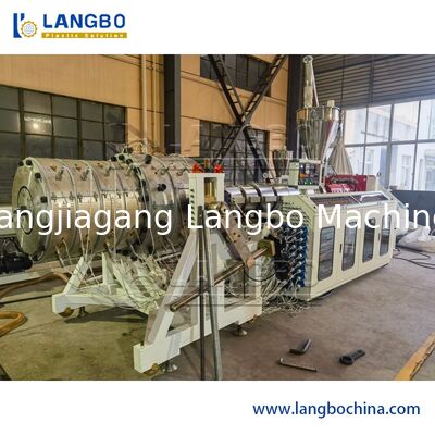 Plastik PVC pipa pembuangan air Extruder pipa bergelombang Mesin extrusion pembuatan
