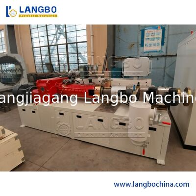 Pipa Air Pvc Twin Screw Extruder, Mesin Ekstrusi Plastik Kontrol Otomatis
