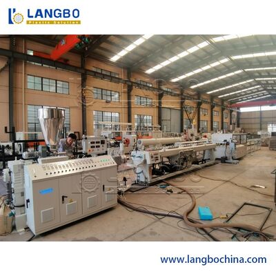 Kontrol Komputer PVC Pipa Ekstrusi Line, Twin Screw Pvc Tabung Membuat Mesin