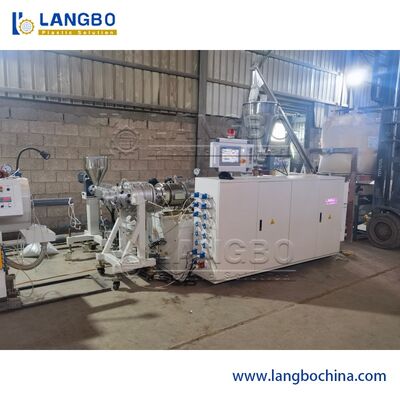 Garis Ekstrusi Pipa PVC Produksi Kecepatan Tinggi Ukuran Pipa yang Dapat Dikustomisasi