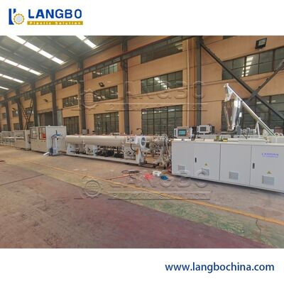 Tekanan PVC Pipe Extrusion Line Adjustable Cutting Kecepatan Max 63mm Cutting Pipe