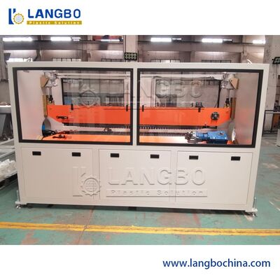 Tekanan PVC Pipe Extrusion Line Adjustable Cutting Kecepatan Max 63mm Cutting Pipe