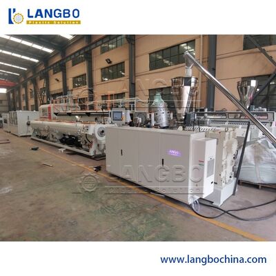 Mesin Pvc Pipe Extruder Berkecepatan Tinggi Untuk Pipa Pasokan Air Twin Screw And Barrel Design