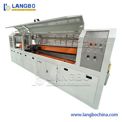 Conical Twin Screw Extruder PVC Kabel Trunk Profil Saluran Saluran Profil Mesin Pembuatan Ekstrusi