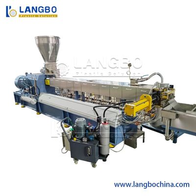 Garis Granulasi Sekrup Kembar Paralel Pelet Peracikan Plastik Pet PP PE ABS
