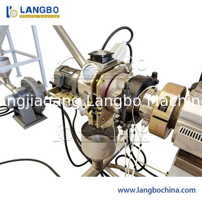 Plastic Die Face Hot Cutting Rigid Soft PVC Pelletizing Granulating Line untuk Wire Kabel Compounding