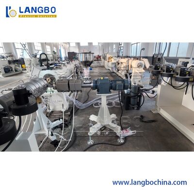 75-315mm Jalur Ekstrusi Pipa PE Lapisan Ganda Tunggal / Mesin Pembuat Pipa HDPE / Jalur Produksi Pipa Plastik