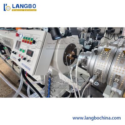 75-315mm Jalur Ekstrusi Pipa PE Lapisan Ganda Tunggal / Mesin Pembuat Pipa HDPE / Jalur Produksi Pipa Plastik