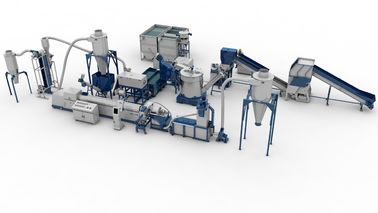 Crushing Waste Plastic Recycling Pelletizing Machine 600 - 3000kg / H Kapasitas Besar