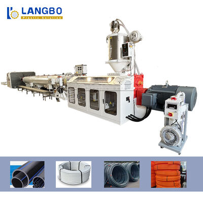 Lini Produksi Gas Pe Pipa Alami, Mesin Ekstruder Hdpe Pipe Single Screw