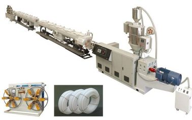 Plastik PPR Pipa Ekstrusi Line ABB Inverter Double Screw Berbagai Diameter