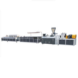 Sekrup ganda PVC / Wpc Profil Mesin Lantai Dinding Panel Papan Ekstrusi