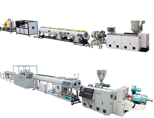 Motor Mesin Pipa PVC Plastik Extrusion Line Tinggi Otomatis