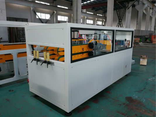 Jalur Ekstrusi Pipa Plastik Otomatis Kecepatan Tinggi Conical Twin Screw Extruder