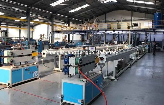 Jalur Ekstrusi Produksi Pipa PE 110mm PLC Sekrup Tunggal