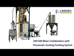 Panel Produk Line Mesin Mixer PVC Dengan Conveyor Spiral Fleksibel