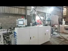 Drainase PVC Pipe Making Line Dengan 80/156 Extruder dan Socketing Machine