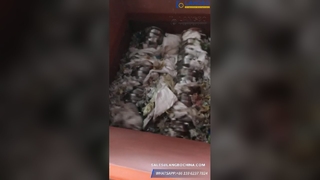 Pencacahan Tas Anyaman dengan Mesin Penghancur Poros Kembar